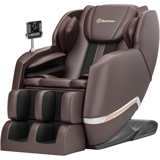 Full Body Zero Gravity Shiatsu Recliner Electric Massage Chair, Brown