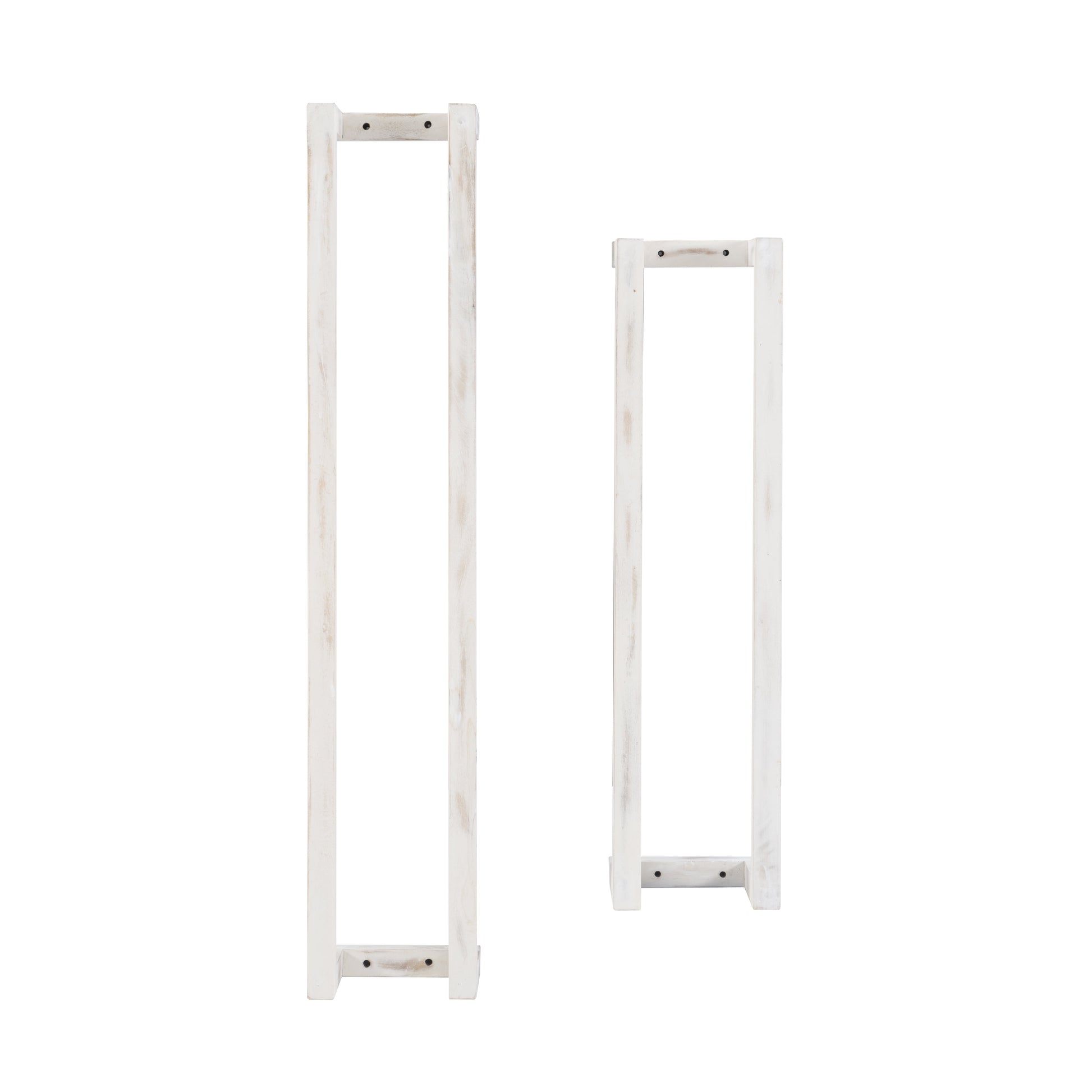 Janelle Wall-Mounted Bathroom Towel Rack, Set of 2, White