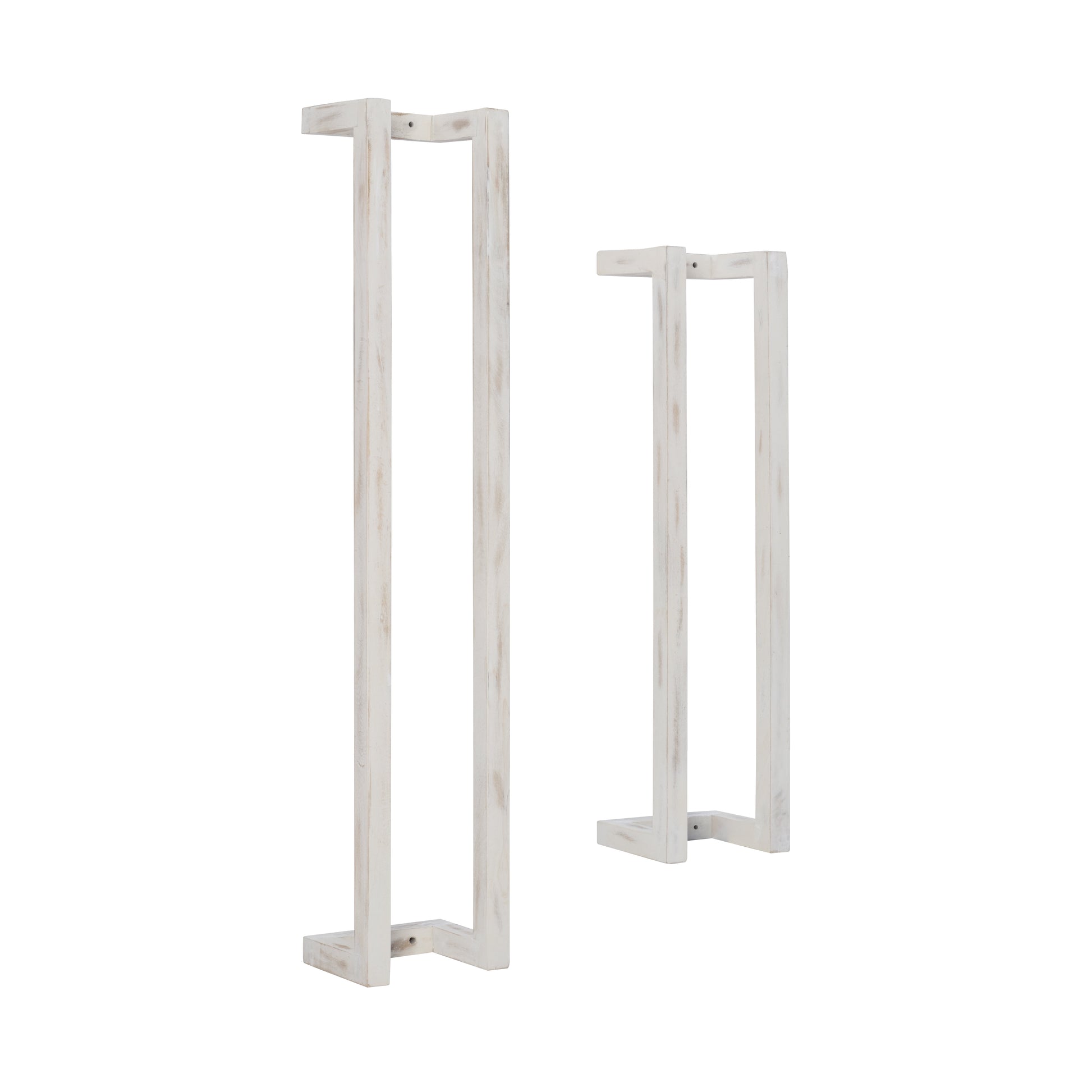 Janelle Wall-Mounted Bathroom Towel Rack, Set of 2, White