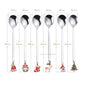 Wholesale Christmas Coffee Spoon & Fork Sets Coffee Stirring Spoon Creative Dessert Tea Spoon Shovel Christmas Gift Box