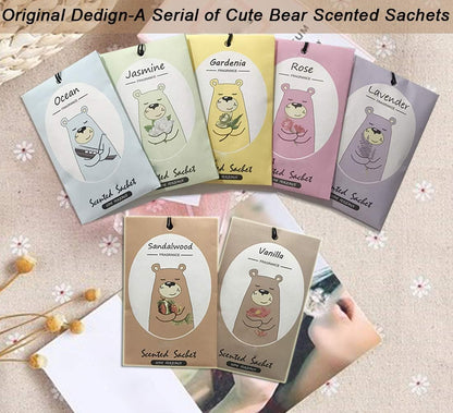 14 Packs Vanilla Scented Sachets for Drawers and Closets Gift Box