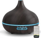 Diffusers for Essential Oils Large Room, 550Ml Essential Oil Diffusers with Remote Control, Ultrasonic Oil Diffuser with Timer, 7 Colors Light for Bedroom