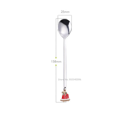 Wholesale Christmas Coffee Spoon & Fork Sets Coffee Stirring Spoon Creative Dessert Tea Spoon Shovel Christmas Gift Box
