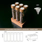 Coffee Beans Storage Container Display Rack Walnut Tea Tube Bottle Glass Espresso Coffee Accessories Tool Barista Coffeware Sets