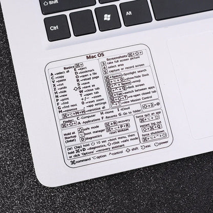 Shortcuts Sticker for Mac OS System 2024 New Shortcut Key Sticker for 13-16" Macbook Pro 13 /Air 13 Windows Word Excel Decal