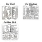 Shortcuts Sticker for Mac OS System 2024 New Shortcut Key Sticker for 13-16" Macbook Pro 13 /Air 13 Windows Word Excel Decal