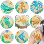 8Pc/Sets Mandala Diamond Painting Coasters DIY Diamond Art Coasters 5D Full Drill Diamond Coasters Acrylic round Cup