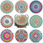8Pc/Sets Mandala Diamond Painting Coasters DIY Diamond Art Coasters 5D Full Drill Diamond Coasters Acrylic round Cup
