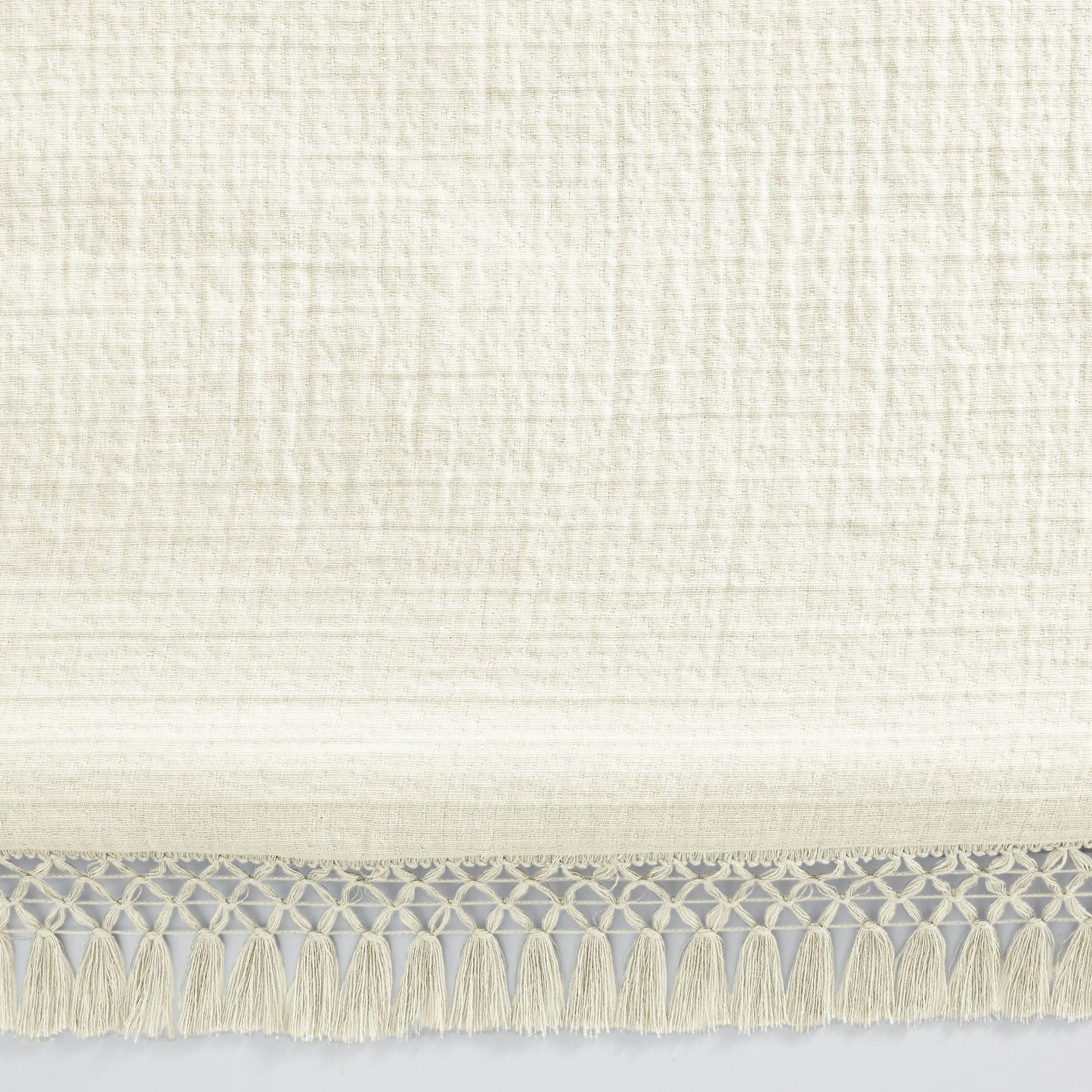 3-Piece Cream Textured Matelassé Duvet Cover Set, Full/Queen