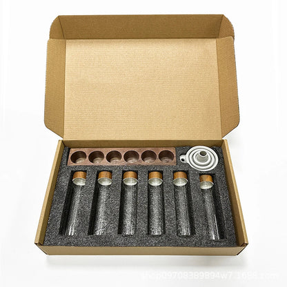 Coffee Beans Storage Container Display Rack Walnut Tea Tube Bottle Glass Espresso Coffee Accessories Tool Barista Coffeware Sets