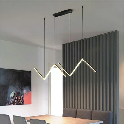 Modern LED Pendant Light Gold/Black Long Line Pendant Light for Restaurant Study Kitchen Office Coffee Home Decoration Luxury