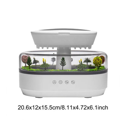 Rain Cloud Car Air Humidifier Water Drip Micro Landscape Cool Mist Humidifier 7 Night Light Essential Oil Diffuser for Bedroom