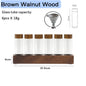 Coffee Beans Storage Container Display Rack Walnut Tea Tube Bottle Glass Espresso Coffee Accessories Tool Barista Coffeware Sets