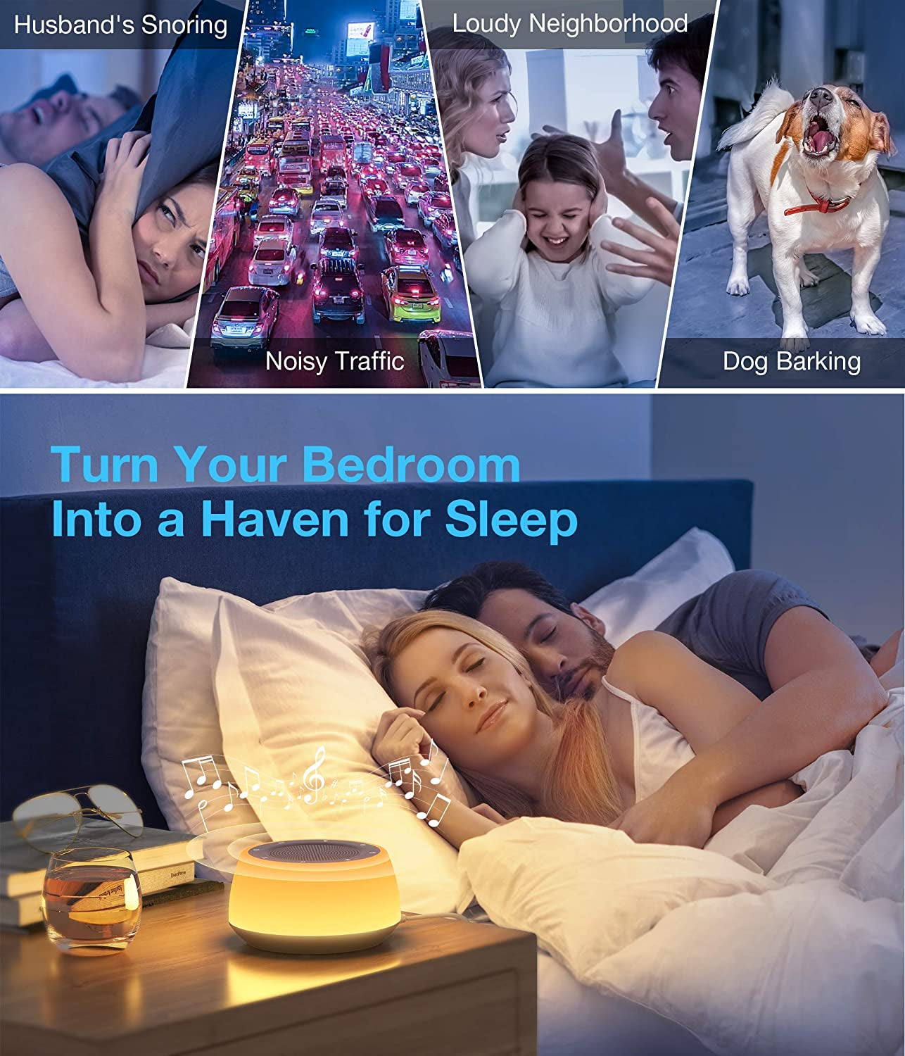 Sound Machine White Noise Rain Ocean Soothing Sounds Therapy Relax Sleep Music