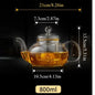 Heat-Resistant Glass Household Transparent Teapot with Infuser Tea Leaf Herbal Coffee Pot Sets High Quality Jasmine Tea Teaware