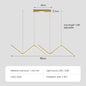 Modern LED Pendant Light Gold/Black Long Line Pendant Light for Restaurant Study Kitchen Office Coffee Home Decoration Luxury