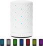 Essential Oil Diffuser Home Fragrance Aromatherapy Diffuser with 7 LED Color Changing Light and Auto off Safety Switch Light Ceramic Diffuser White